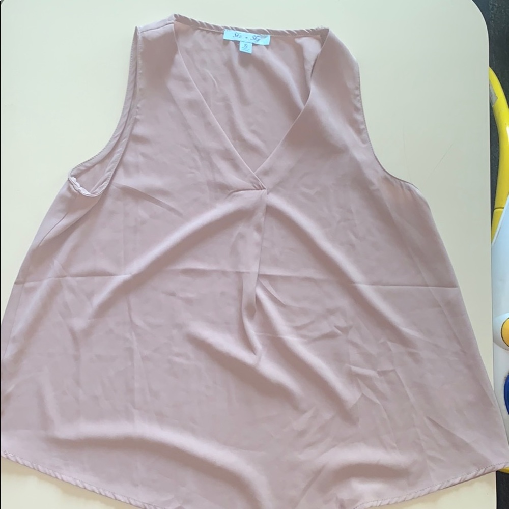 She + Sky shear blouse